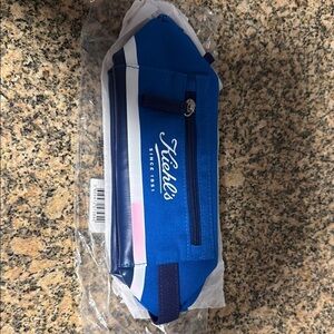 Kiehl's Vibrant Blue and Pink Pouch